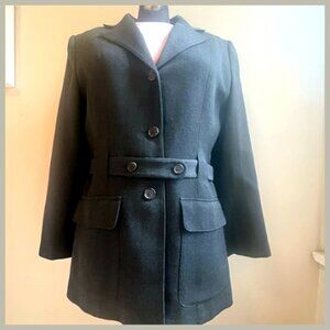 Lauren Ralph Lauren 100% Wool Coat, Charcoal Gray, Made in USA – Size 10